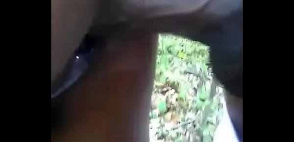  Kenyan girl takes big cock in a forest